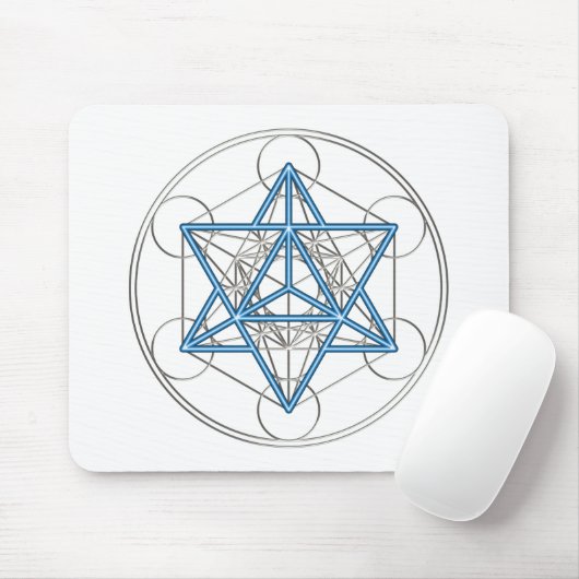Metatrons Würfel -  Merkaba - Stern Tetraeder Mousepad (Mit Mouse)