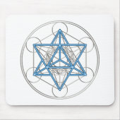 Metatrons Würfel -  Merkaba - Stern Tetraeder Mousepad (Vorne)