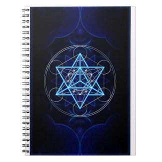 Metatrons Würfel -  Merkaba - Stern Tetraeder Notizblock