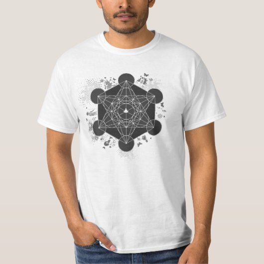 Metatrons Würfel Meta--Integration T-Shirt (Vorderseite)