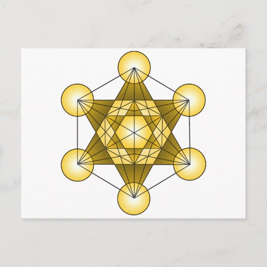 Metatrons Würfel Postkarte (Vorderseite)