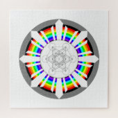 Metatrons Würfel Regenbogenprisma Puzzle (Horizontal)