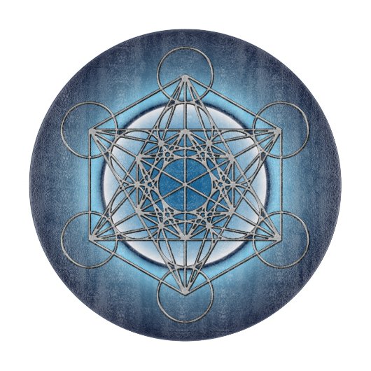 Metatrons Würfel Schneidebrett (Vorderseite)