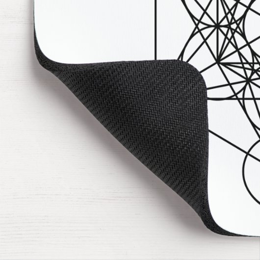 Metatrons Würfel (weiß) Mousepad (Ecke)