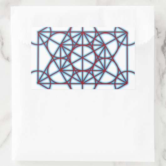 MetatronTGlow Rechteckiger Aufkleber (Tasche)