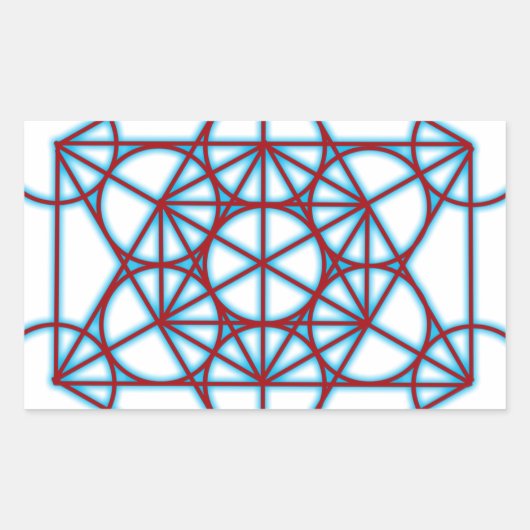 MetatronTGlow Rechteckiger Aufkleber (Vorderseite)