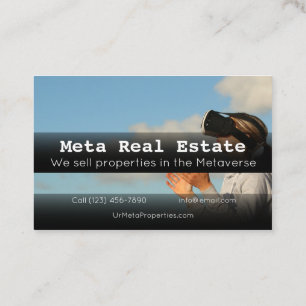 Metaverse Real Anwesen Company Business Card Visitenkarte