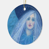 Metelitsa Snow Girl Snegurochka Weihnachtsangel Keramikornament (Links)