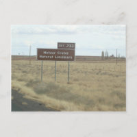 Meteor Crater Natural Sehenswürdigkeit Exit Sign