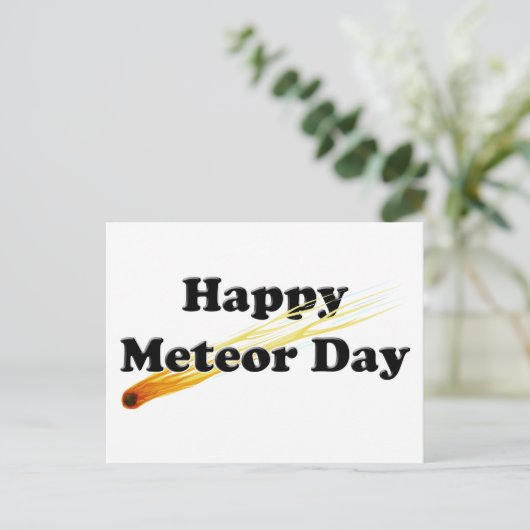 Meteor Day Postkarte (Stehend Vorderseite)