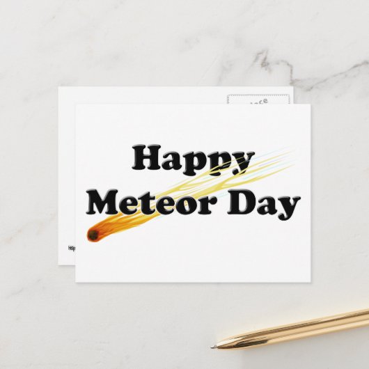 Meteor Day Postkarte (Vorderseite/Rückseite Beispiel)