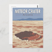 Meteor Krater Arizona Kunstvoll wandern im Val Pio Postkarte (Vorne/Hinten)