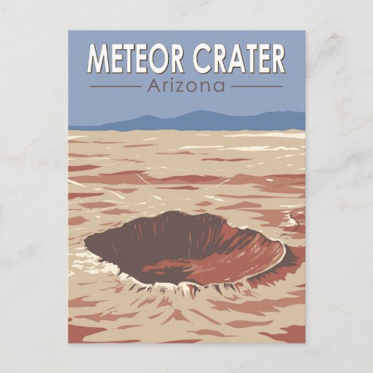 Meteor Krater Arizona Kunstvoll wandern im Val Pio Postkarte (Vorderseite)
