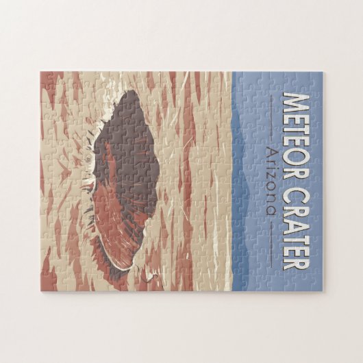 Meteor Krater Arizona Kunstvoll wandern im Val Pio Puzzle (Horizontal)