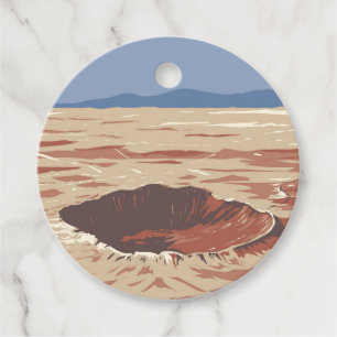 Meteor-Krater Geschenkanhänger