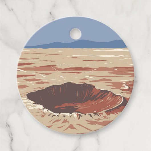 Meteor-Krater Geschenkanhänger (Vorderseite)