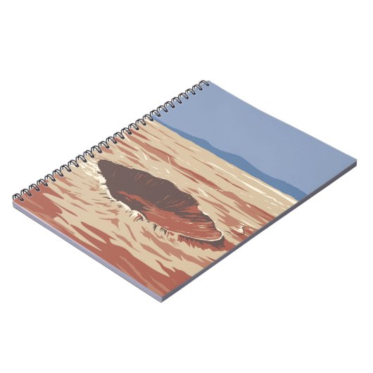 Meteor-Krater Notizblock (Linke Seite)