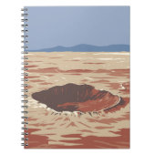 Meteor-Krater Notizblock (Vorderseite)