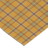 Meteor Orange and Puerto Rico Light Blue Plaid Kurzer Tischläufer (Ecke)