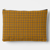 Meteor Orange and Puerto Rico Light Blue Plaid Zubehörtasche (Vorderseite)