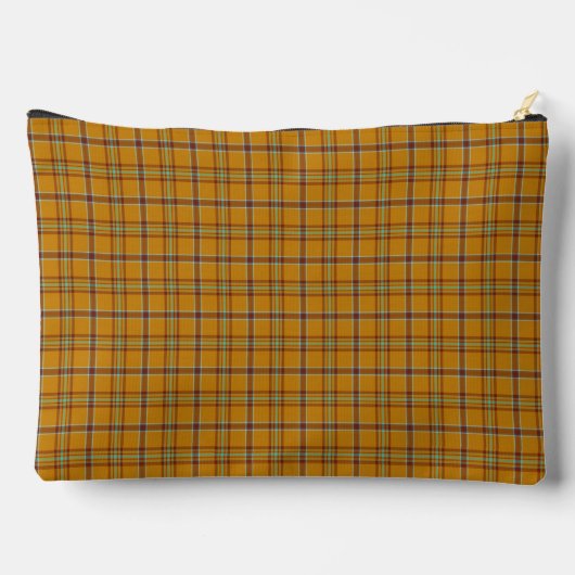 Meteor Orange and Puerto Rico Light Blue Plaid Zubehörtasche (Rückseite)