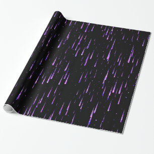 Meteor-Regen - lila Geschenkpapier