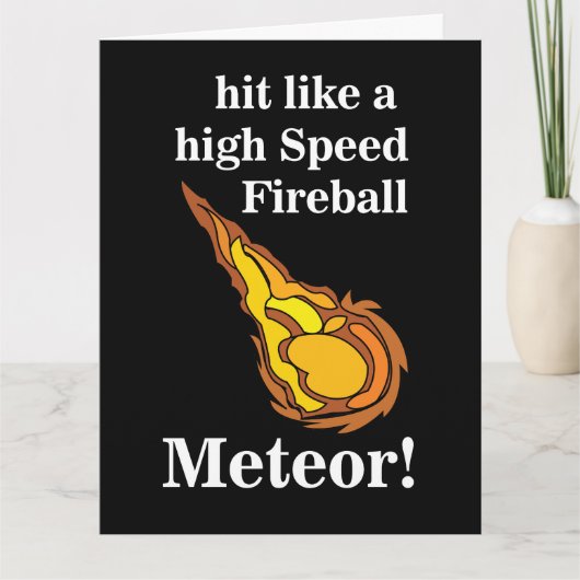 Meteor Shooting Star Fireball Meteor Karte (Vorderseite)