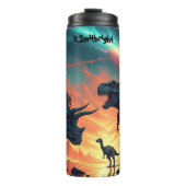 Meteor Shower Dinosaurs Prehistoric Clash Thermosbecher (Vorderseite)