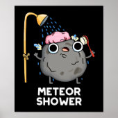 Meteor Shower Funny Science Pub Dark BG Poster (Vorne)