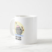 Meteor Shower Funny Science Pub Kaffeetasse (Vorderseite Links)