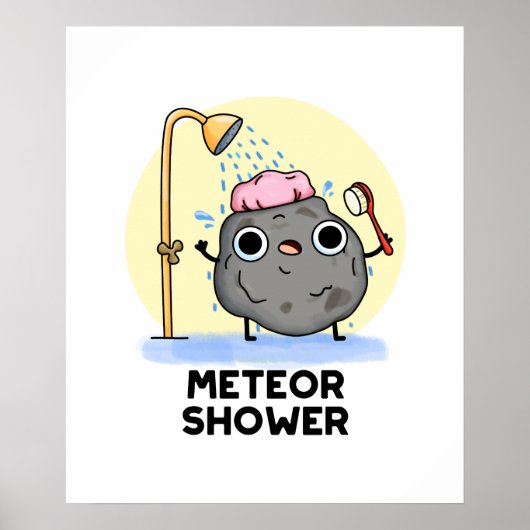 Meteor Shower Funny Science Pub Poster (Vorne)