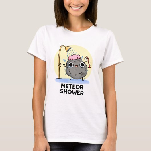 Meteor Shower Funny Science Pub T-Shirt (Vorderseite)