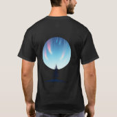 Meteor Shower Night Sky Pine Tree Circle Art T-Shirt (Rückseite)