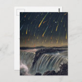 Meteor Storm over Niagara Falls, c. 1833 Postcard Postkarte (Vorne/Hinten)