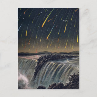 Meteor Storm over Niagara Falls, c. 1833 Postcard Postkarte