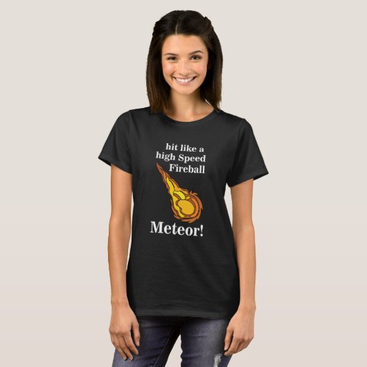 Meteor trifft wie ein High-Speed-Fireball-Meteor T-Shirt (Vorne ganz)