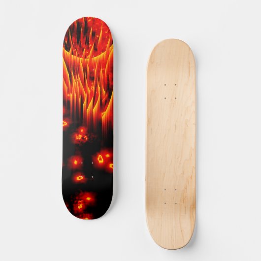 Meteor u. Feuerkugelflammen-Skateboard Skateboard (Vorderseite)