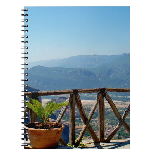 Meteora Greece Balcony Notebook Notizblock (Vorderseite)