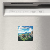 Meteora Greece Travel Magnet (In Situ (Geschirrspüler))