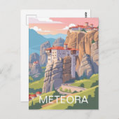 Meteora Greece Travel Postkarte (Vorne/Hinten)