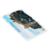 Meteora Greece Watercolor Travel Magnet (Rechte Seite)