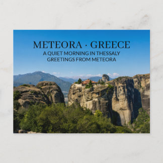 METEORA · GRIECHENLAND Ein ruhiger Morgen in Thess Postkarte