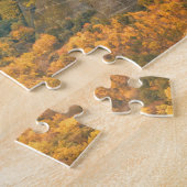 Meteora Griechenland im Fall Orange Blätter Cliffs Puzzle (Seite)