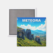 Meteora Griechenland Magnet (Vorderseite/Rückseite)