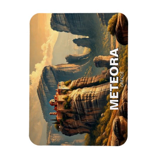 Meteora Griechenland Magnet (Vertikal)