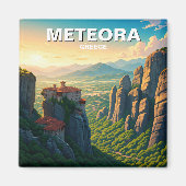 Meteora Griechenland morgens Magnet (Vorne)