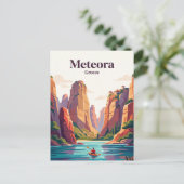 Meteora, Griechenland Postkarte (Stehend Vorderseite)