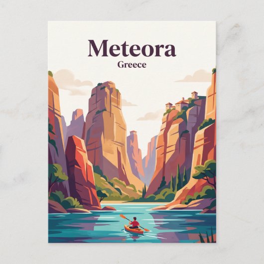 Meteora, Griechenland Postkarte (Vorderseite)