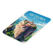 Meteora-Klöster Griechenland Magnet (Linke Seite)