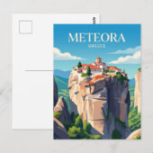 Meteora-Klöster Griechenland Postkarte (Vorne/Hinten)